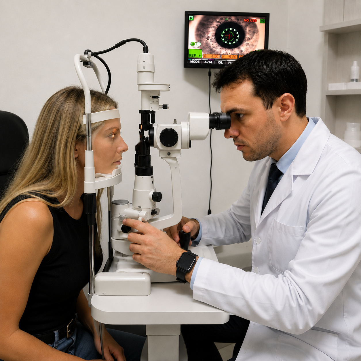 Exame de biomicroscopia