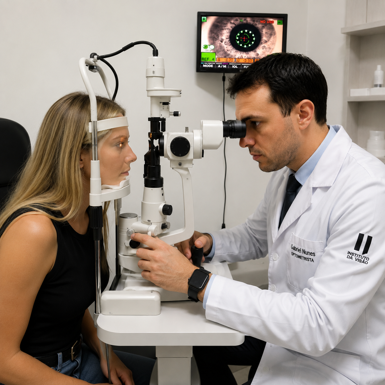 Exame de biomicroscopia